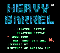 Heavy Barrel title screenshot